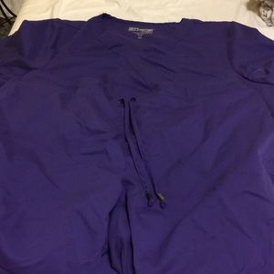 4xl purple rain greys anatomy scrub set